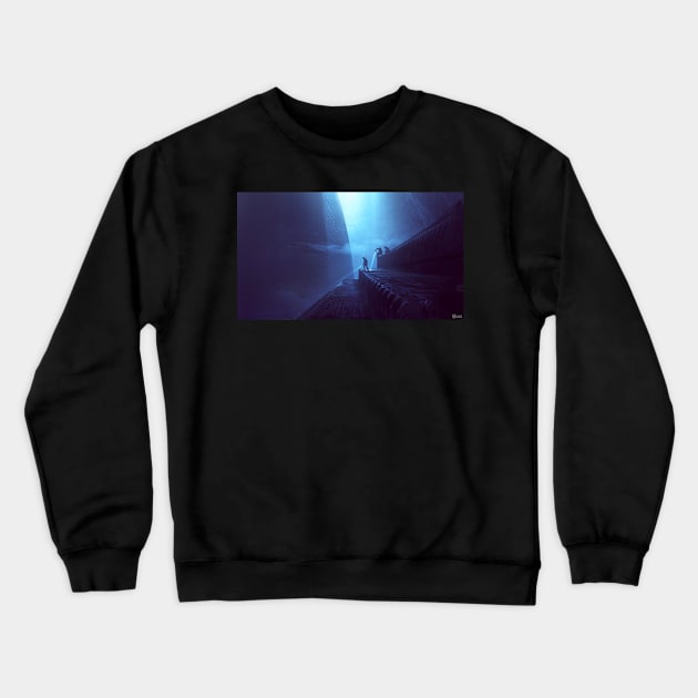 Exploring The Depths Crewneck Sweatshirt by andreewallin